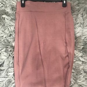 Pink pencil skirt